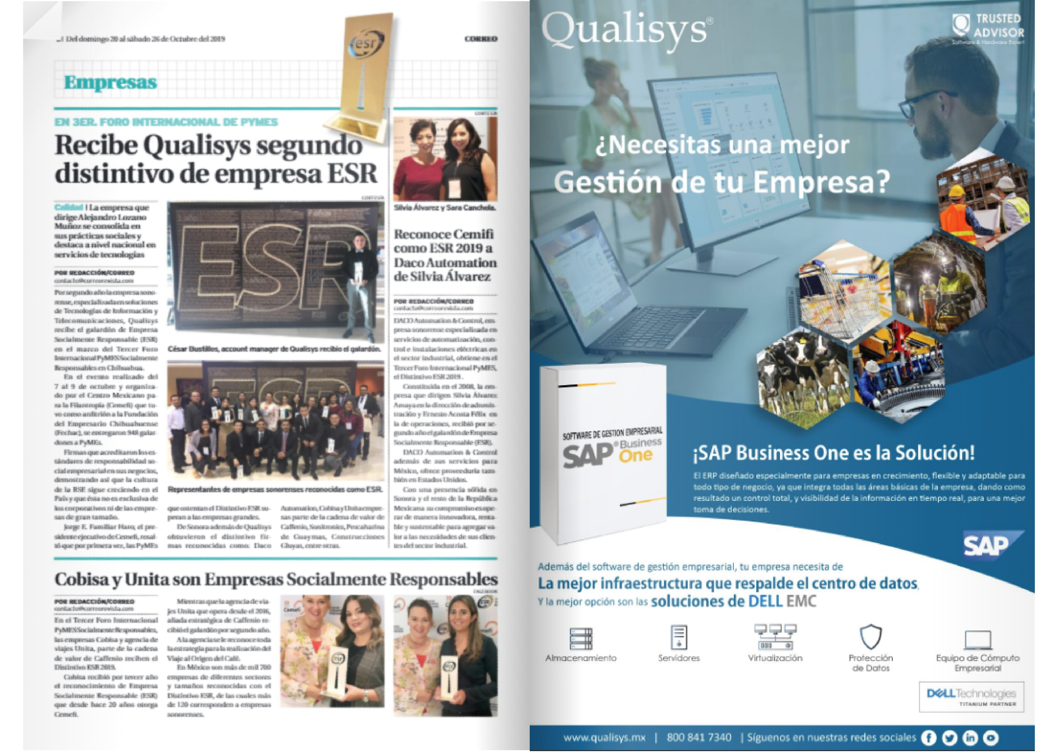 Recibe Qualisys por 2da ocasión Distintivo ESR - Image